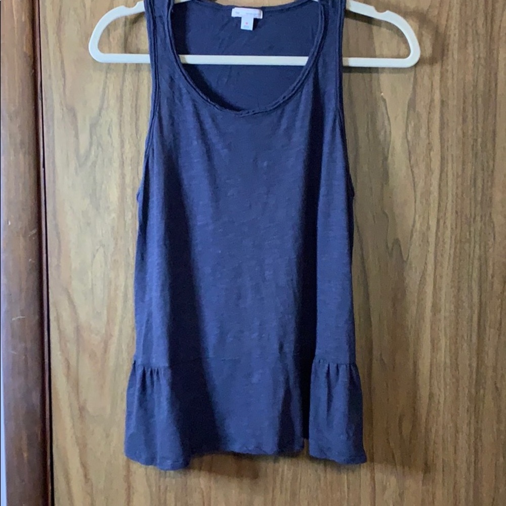 Casual cotton peplum tank
